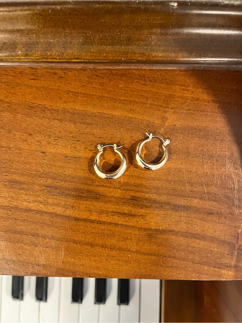 Brandy Melville Polished Gold Mini Hoop Earrings